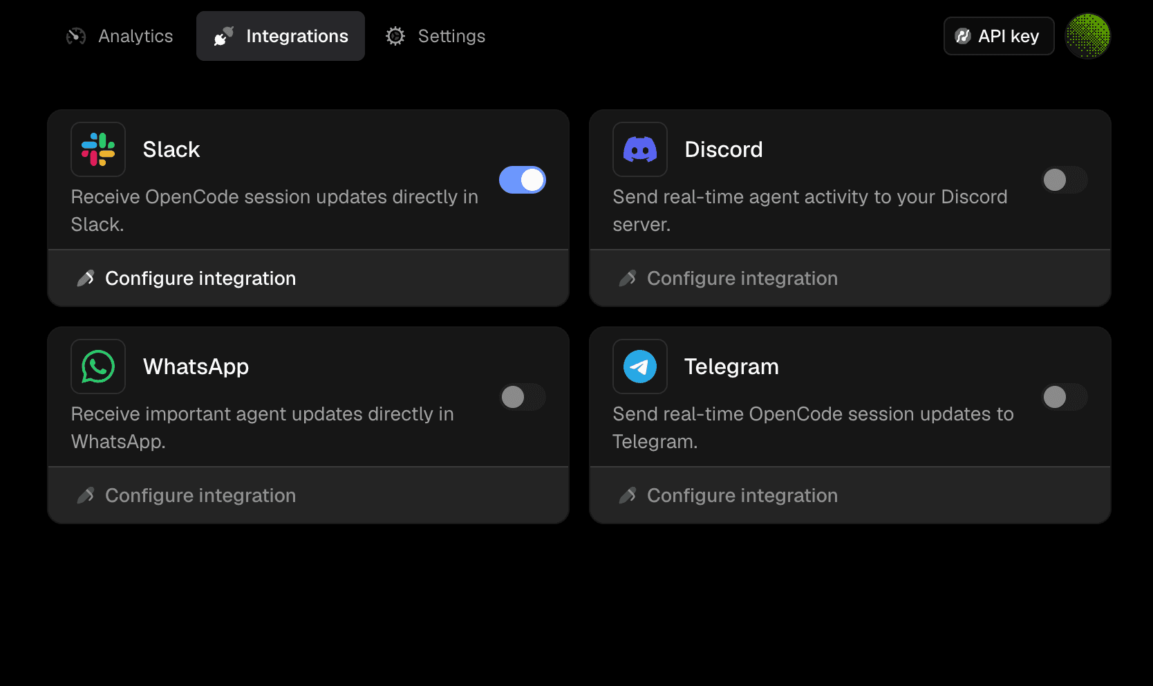 app screen